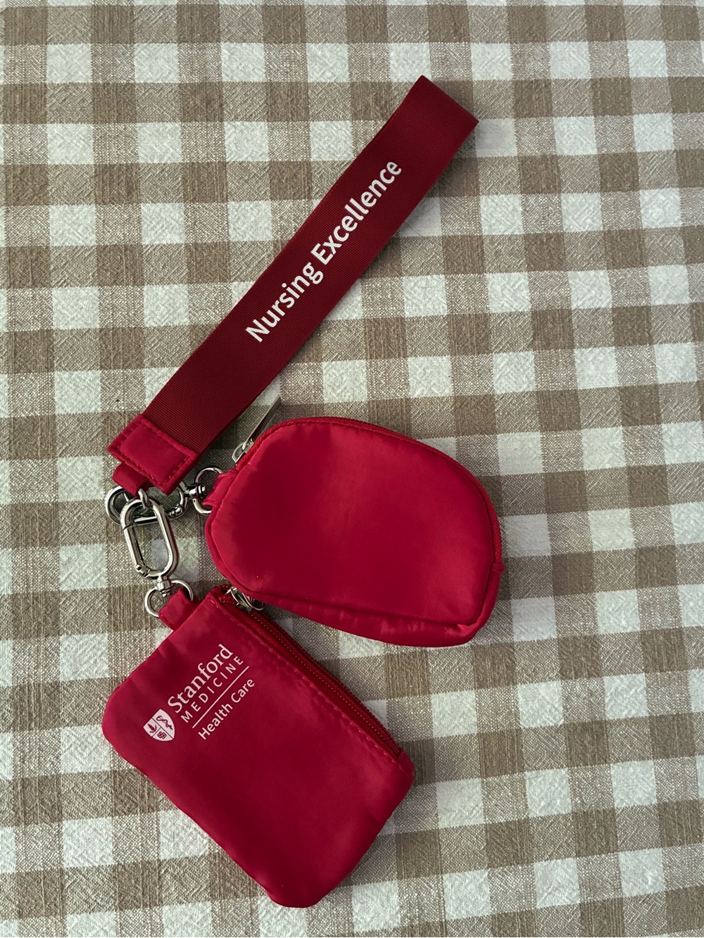 Stanford Medicine Red Nurse Lanyard Pouch Set - "Nursing Excellence"